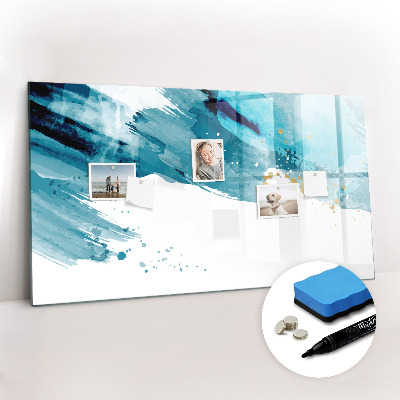 Dry erase magnetic board Brush strokes