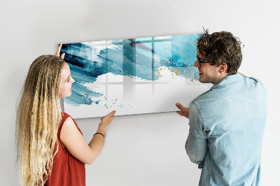 Dry erase magnetic board Brush strokes