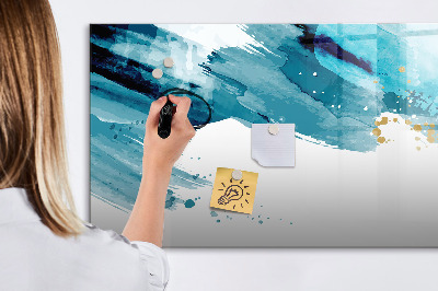 Dry erase magnetic board Brush strokes