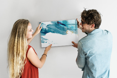 Dry erase magnetic board Brush strokes