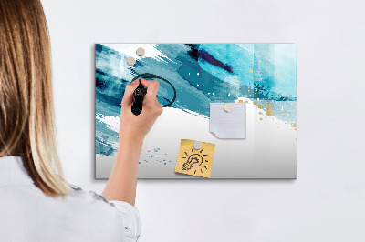 Dry erase magnetic board Brush strokes