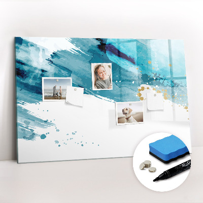 Dry erase magnetic board Brush strokes
