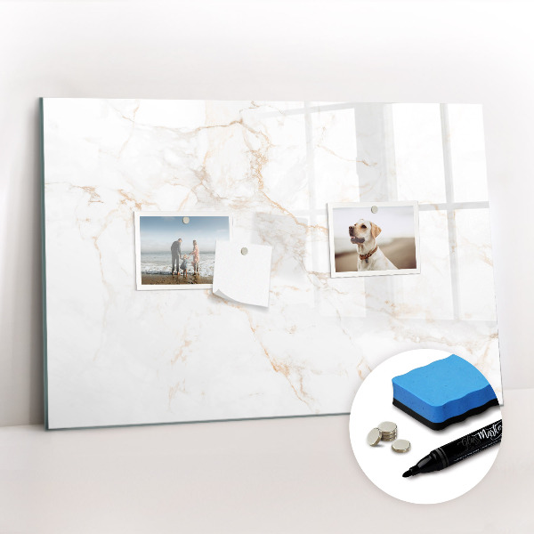 Magnetic dry erase board Elegant marble