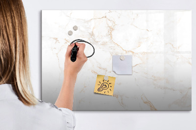 Magnetic dry erase board Elegant marble