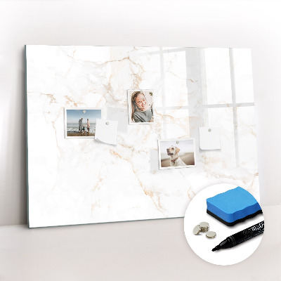 Magnetic dry erase board Elegant marble