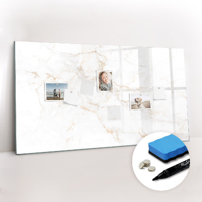 Magnetic dry erase board Elegant marble