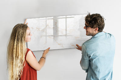 Magnetic dry erase board Elegant marble