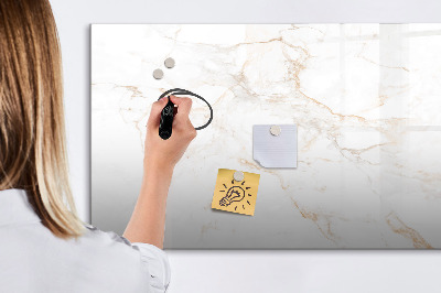 Magnetic dry erase board Elegant marble
