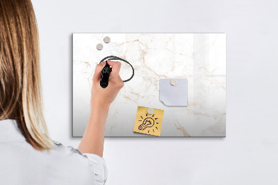 Magnetic dry erase board Elegant marble