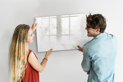 Magnetic dry erase board Elegant marble