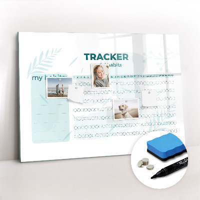 Magnetic board for drawing Habit planner