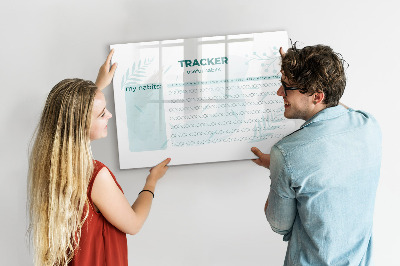 Magnetic dry erase board Habit planner