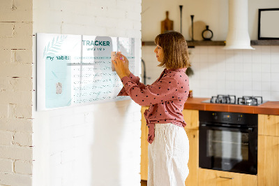 Magnetic board for drawing Habit planner