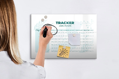 Magnetic board for drawing Habit planner