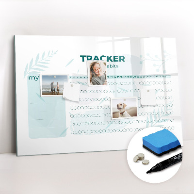 Magnetic board for drawing Habit planner