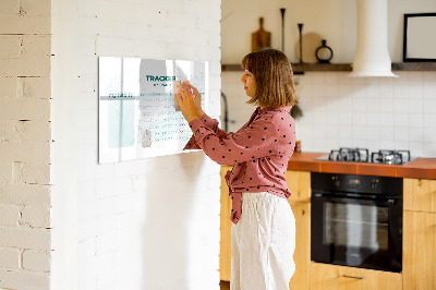 Magnetic board for drawing Habit planner