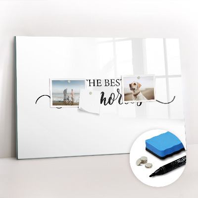 Dry erase magnetic board Inscription memories