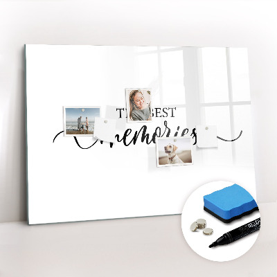 Dry erase magnetic board Inscription memories