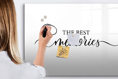 Dry erase magnetic board Inscription memories