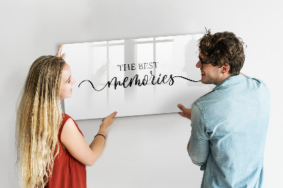 Dry erase magnetic board Inscription memories