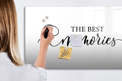Dry erase magnetic board Inscription memories