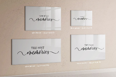 Dry erase magnetic board Inscription memories
