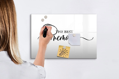 Dry erase magnetic board Inscription memories