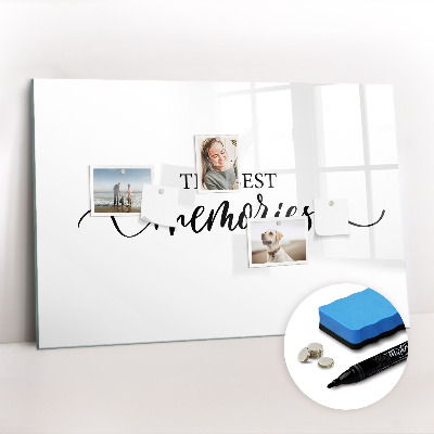 Dry erase magnetic board Inscription memories