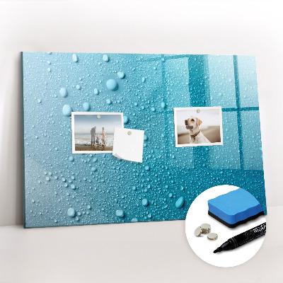 Dry erase magnetic board Water drops