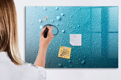 Magnetic board with marker Water drops