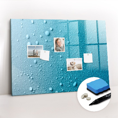 Dry erase magnetic board Water drops
