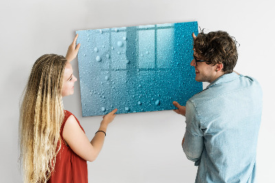 Dry erase magnetic board Water drops