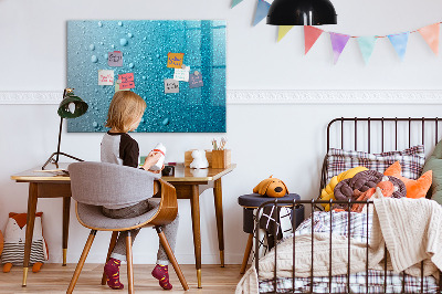 Dry erase magnetic board Water drops