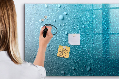 Dry erase magnetic board Water drops