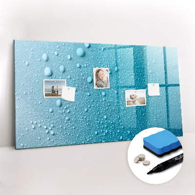 Dry erase magnetic board Water drops