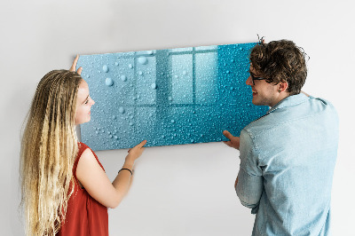 Magnetic board with marker Water drops