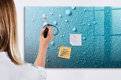 Dry erase magnetic board Water drops