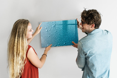 Dry erase magnetic board Water drops