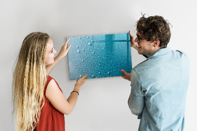 Magnetic board with marker Water drops