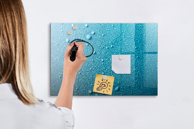 Dry erase magnetic board Water drops