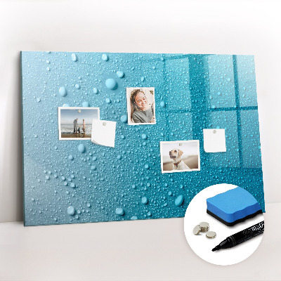 Dry erase magnetic board Water drops