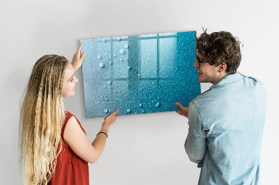 Magnetic board with marker Water drops