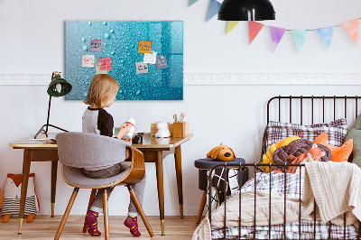Dry erase magnetic board Water drops