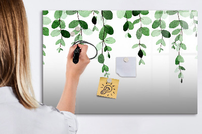 Magnetic dry erase board Plant leaves