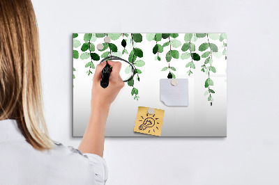 Magnetic dry erase board Plant leaves