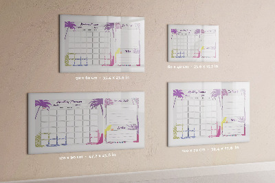 Magnetic board for drawing Monthly planner