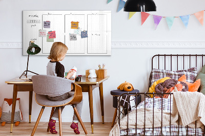 Magnetic dry erase board Weekly planner