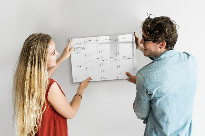 Magnetic board for writing Weekly planner