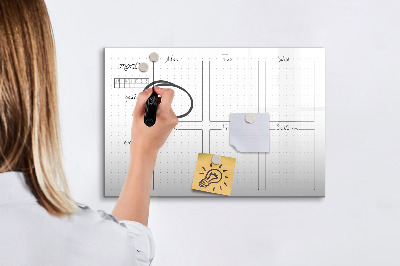 Magnetic dry erase board Weekly planner