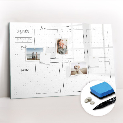 Magnetic dry erase board Weekly planner
